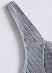 Patchwork Tribal Print Grey Tankini Set | thumb picture 