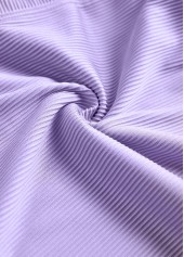 Drawstring Geometric Print Light Purple Tankini Set | thumb picture 