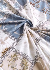 Patchwork Geometric Print Long Sleeve Light Cardigan | thumb picture 