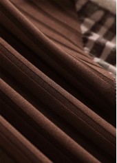 Gray Brown Patchwork Geometric Print A Line Sleeveless Dress | thumb picture 