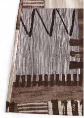 Gray Brown Patchwork Geometric Print A Line Sleeveless Dress | thumb picture 