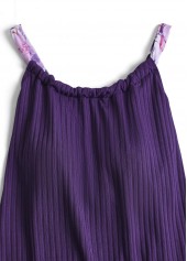 Plus Size Ruched Dark Purple Floral Print Tankini Set | thumb picture 