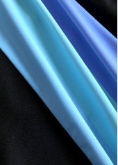 Drawstring Multi Stripe Print Blue One Piece Swimwear | thumb picture 