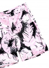 Surplice Feathers Print Light Pink Tankini Set | thumb picture 