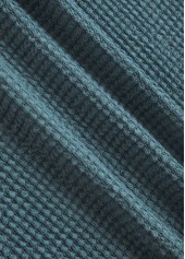 Blue Patchwork Short Sleeve Round Neck T Shirt | thumb picture 