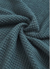 Blue Patchwork Short Sleeve Round Neck T Shirt | thumb picture 