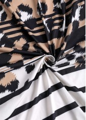 Dark Camel Leopard Long Sleeve Light Cardigan | thumb picture 