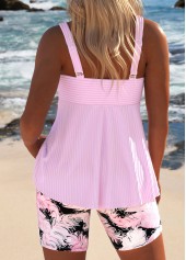 Surplice Feathers Print Light Pink Tankini Set | thumb picture 