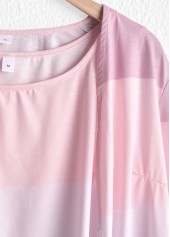 Pink Two Piece Striped Cardigan  and Tank Top | thumb picture 