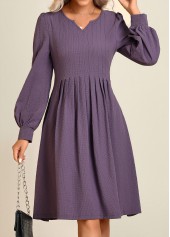 Dusty Purple Split Long Sleeve Dress | thumb picture 