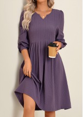 Dusty Purple Split Long Sleeve Dress | thumb picture 