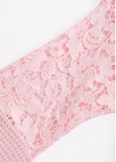 Light Pink Lace Long Sleeve Hoodie | thumb picture 