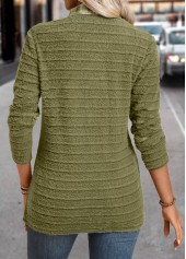 Avocado Green Plaid Long Sleeve Fake Two Piece Twinset | thumb picture 