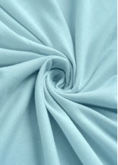 Mint Green Zipper Long Sleeve Split Neck Shirt | thumb picture 