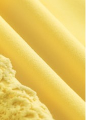 Light Yellow Embroidery Long Sleeve Split Neck T Shirt | thumb picture 