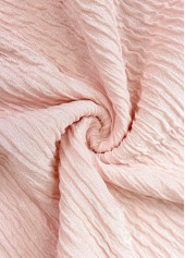 Light Pink Drawstring Long Sleeve Hoodie | thumb picture 