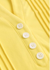 Plus Size Light Yellow Embroidery Long Sleeve T Shirt | thumb picture 