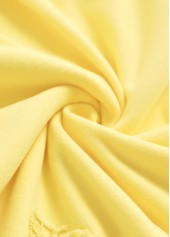 Plus Size Light Yellow Embroidery Long Sleeve T Shirt | thumb picture 