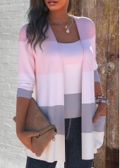 Plus Size Pink Two Piece Cardigan  and Tank Top | thumb picture 