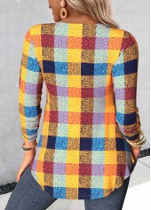 Ginger Plaid Long Sleeve Fake Two Piece Twinset | thumb picture 