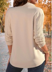 Christmas Skin Color Jacquard Long Sleeve Sweatshirt