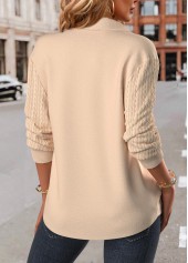 Christmas Skin Color Jacquard Long Sleeve Sweatshirt