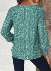 Green Long Sleeve Round Neck T Shirt | thumb picture 