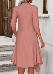 Pink Fake 2in1 Floral Print A Line Dress | thumb picture 