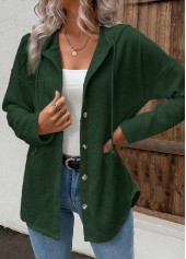 Green Patchwork Long Sleeve Hoodie | thumb picture 