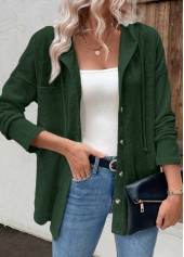 Green Patchwork Long Sleeve Hoodie | thumb picture 