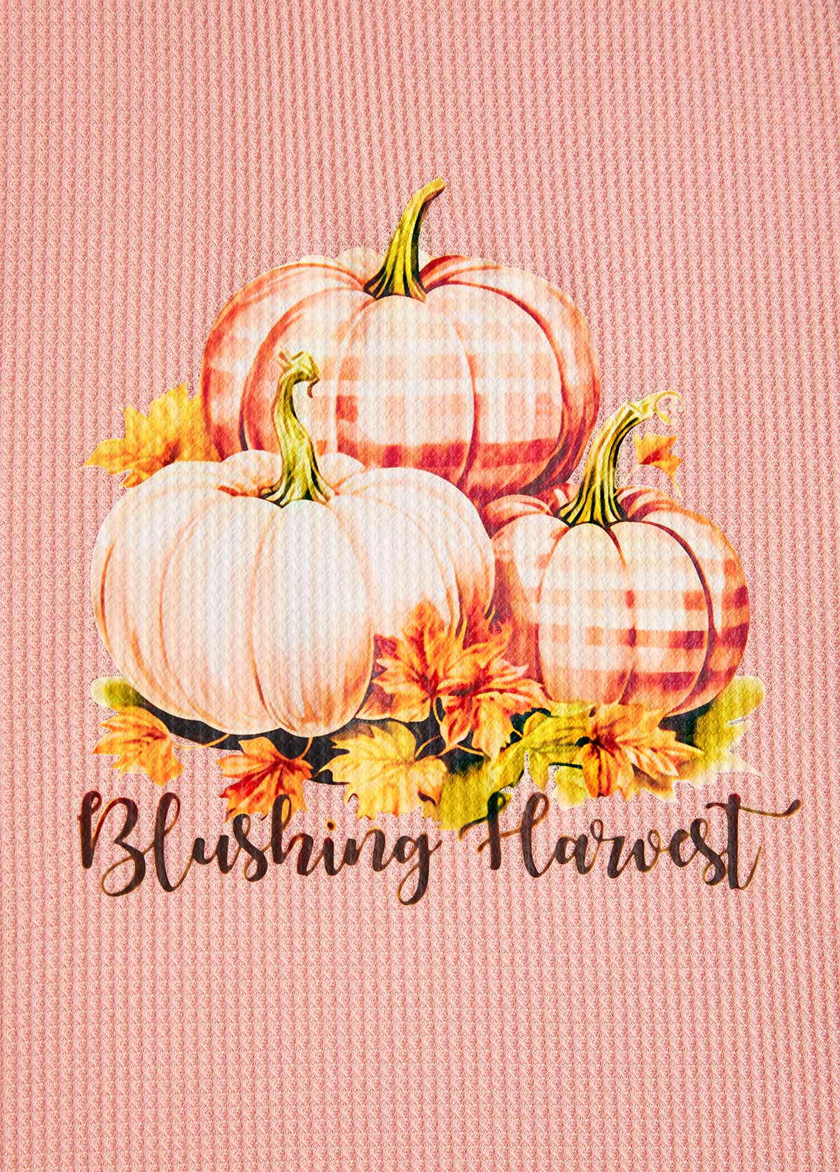 Halloween Dusty Pink Patchwork Plus Size Long Sleeve Sweatshirt | picture 