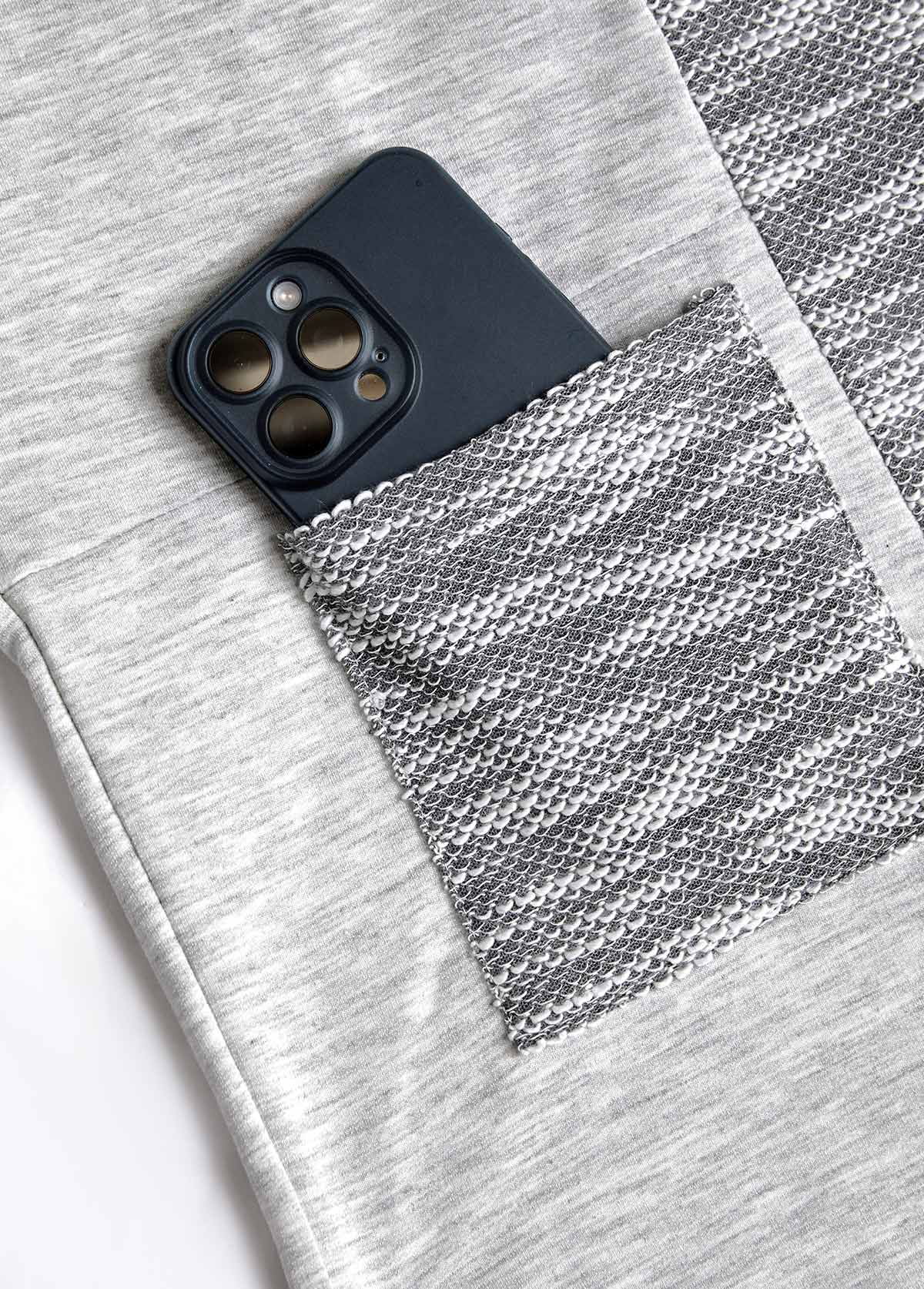 Light Grey Patchwork Plus Size Long Sleeve Hoodie | picture 