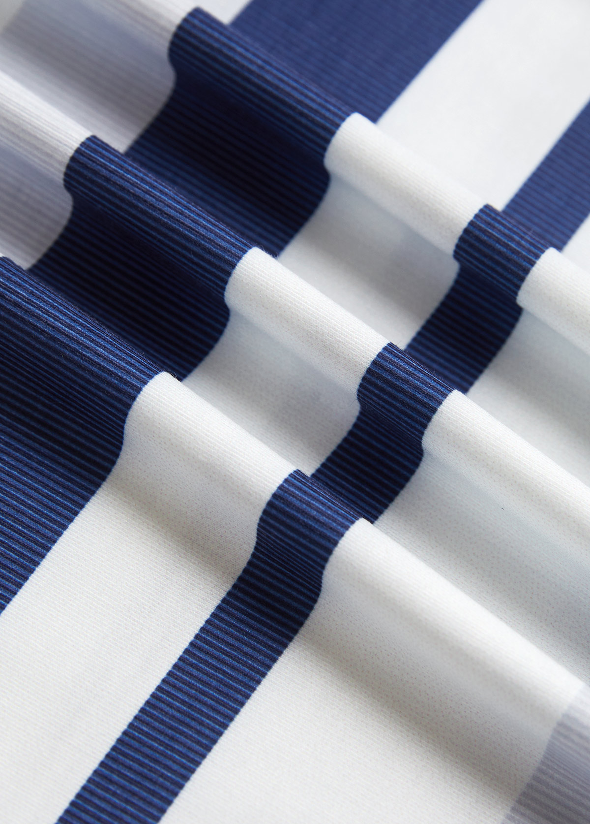 Plus Size White Patchwork Striped Long Sleeve T Shirt | picture 