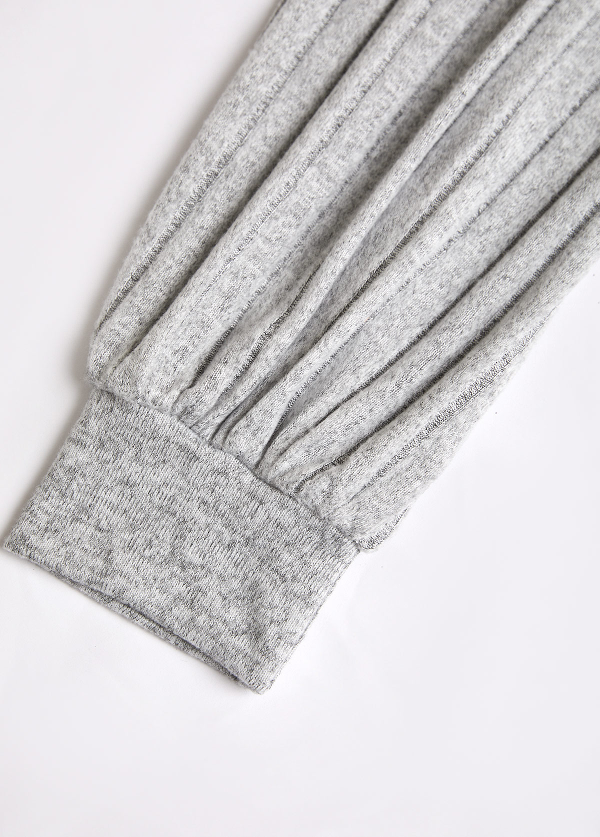 Plus Size Light Grey Patchwork Long Sleeve T Shirt | picture 