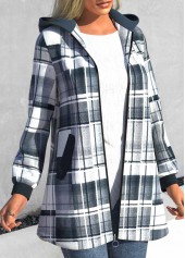 Grey Geometric Print Coat | thumb picture 