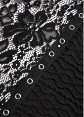 Black Patchwork Long Sleeve Light Cardigan | thumb picture 