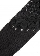 Black Patchwork Long Sleeve Light Cardigan | thumb picture 