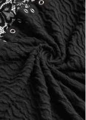 Black Patchwork Long Sleeve Light Cardigan | thumb picture 