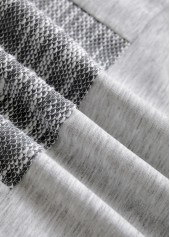 Light Grey Patchwork Long Sleeve Hoodie | thumb picture 