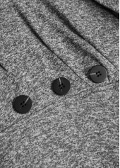 Grey Patchwork Long Sleeve Turn Down Collar Blouse | thumb picture 