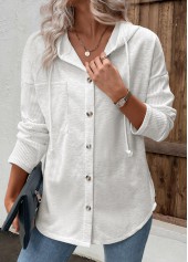 Light Grey Patchwork Long Sleeve Hoodie | thumb picture 