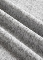 Light Grey Button Long Sleeve V Neck T Shirt | thumb picture 