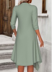 Sage Green Tummy Coverage Floral Print Long Sleeve Dress | thumb picture 