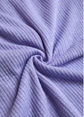 Dusty Purple Embroidery Long Sleeve Split Neck T Shirt | thumb picture 