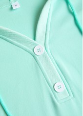 Light Green Patchwork Plaid Long Sleeve Hoodie | thumb picture 