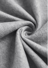 Grey Patchwork Long Sleeve Hooded Coat | thumb picture 