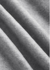 Grey Patchwork Long Sleeve Hooded Coat | thumb picture 