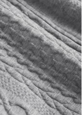 Grey Patchwork Long Sleeve Hooded Coat | thumb picture 