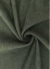 Green Corduroy Tribal Print Long Sleeve Coat | thumb picture 