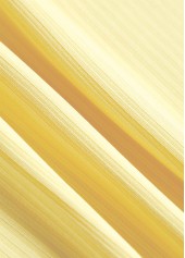 Light Yellow Patchwork Long Sleeve Round Neck T Shirt | thumb picture 